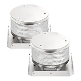 4-seitiger Pyramiden-Heizstrahler aus Edelstahl, Ersatz-Strahler und Sockel für Terrasse, 17,8 cm Durchmesser, 304 Edelstahl, kompatibel mit den meisten Pyramiden-Terrassenheizungen (Lochabstand 7 cm)