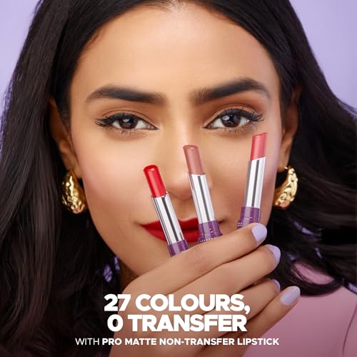 Image of Hilary Rhoda Pro Matte Non-Transfer Lipstick | Waterproof & Non-Transfer Lipstick | 12-Hour Long Stay | Smudge-Proof | Highly Pigmented Matte Finish Lipstick | 2g (Deep Maroon - Shade 27)