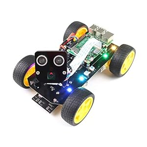 Freenove 4WD Smart Car Kit for Raspberry Pi 4 B 3 B+ B A+, Face Tracking, Line Tracking, Light Tracing, Obstacle…