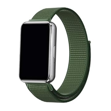 Pulseira Nylon Loop LTimports, compativel com Galaxy Fit 3 Sm-R390 (Verde)