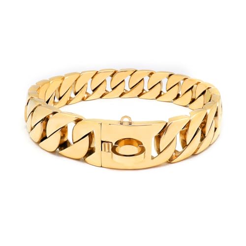 Collier chaîne gros chien d'or 65cm robuste résistant avec boucle métal - 2