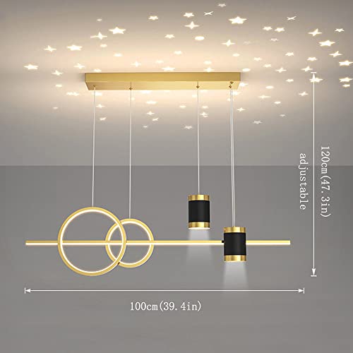 Plafond éclairage table à manger LED dimmable pour lustre de cuisine moderne