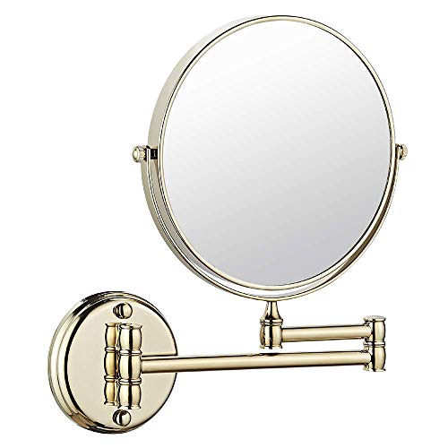 Miroir cosmétique mural double face en finition chromée de 6 pouces - 2