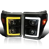SPEC-D TUNING Black Smoke Projector Headlights w/Switchback Sequential...