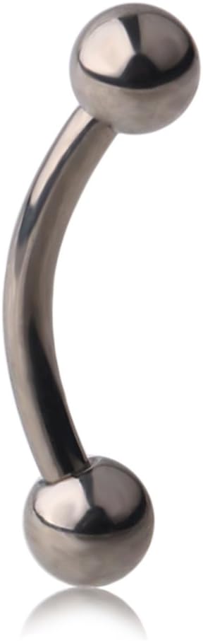 Ruifan 20g 18g 16g 14g Rook Piercing Jewelry Titanium Externally Threaded Curved Barbell Eyebrow Tragus Helix Conch Lobe Labret Earrings Lip Rings Body Piercing Jewelry For Women Men Ball Spike 6mm-19mm - Image 3