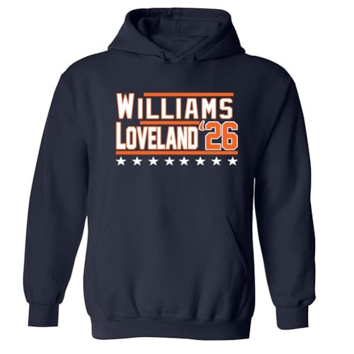 Mountee Apparel Caleb Williams Colston Loveland 2026 Chicago Hooded Sweatshirt Hoodie ADULT XL Blue