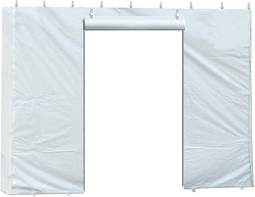 Pared lateral para fiestas y toldos de 7 pies x 10 pies con cremallera, material de vinilo de PVC translúcido, para tiendas de campaña de bodas,