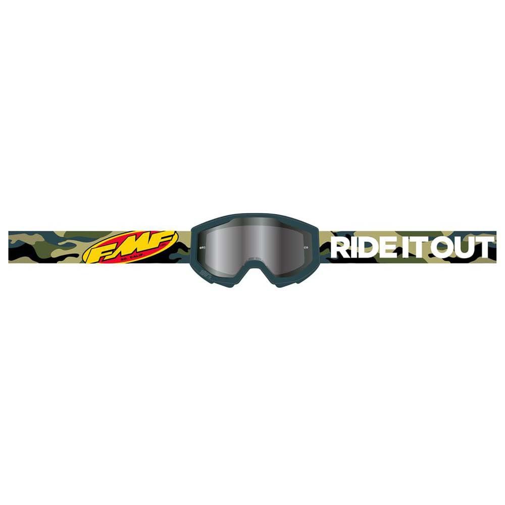 FMF POWERCORE - Gafas de asalto camufladas con lentes plateadas