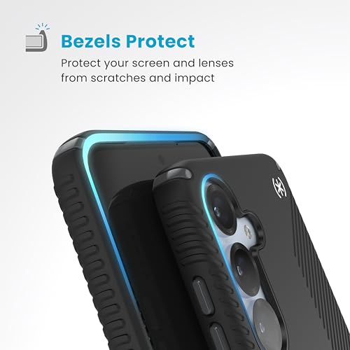 Image of Speck Samsung Galaxy S25 Case - 13-Foot Drop Protection, No-Slip Grips - Samsung S25 Case - Raised Bezel and Enhanced Buttons - Presidio 2 Grip - Black /Slate Grey