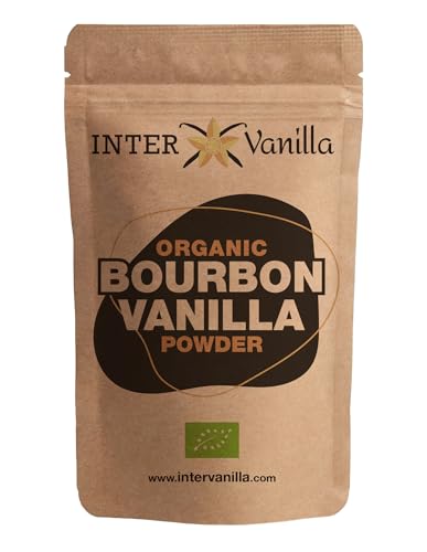 InterVanilla BIO Bourbon Vanillepulver, 50g Bourbon Vanille Pulver gemahlen. Vanilla Powder aus...