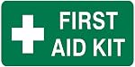 2 Pcs First Aid Kit Signs - Self Adhesive Vinyl Sticker (20 cm x 10 cm)