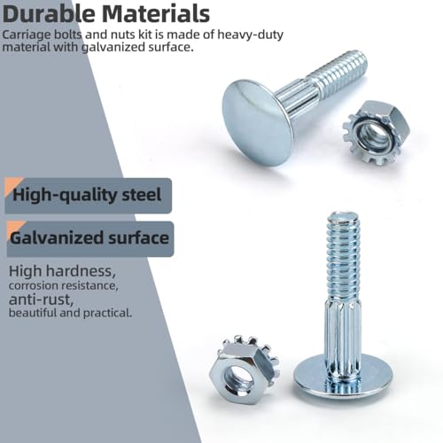 Image of 50 Pack Carriage Bolt for Whiting Todco Overhead Truck Roll Up Door Parts | 1 1 /4 inch Carriage Bolt for Overhead Todco Whiting Door Hinge Morgan Supreme Box Truck Trailer Roll Up Door Repair Parts Bolts