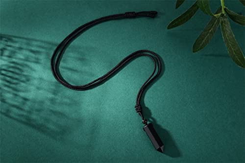 Xiannvxi Healing Crystal Necklace For Men Women Obsidian Pendant Necklae Natural Stone Adjustable Rope Hexagonal Point Gemstone Jewelry Valentines Day Gift For Him #TOP5