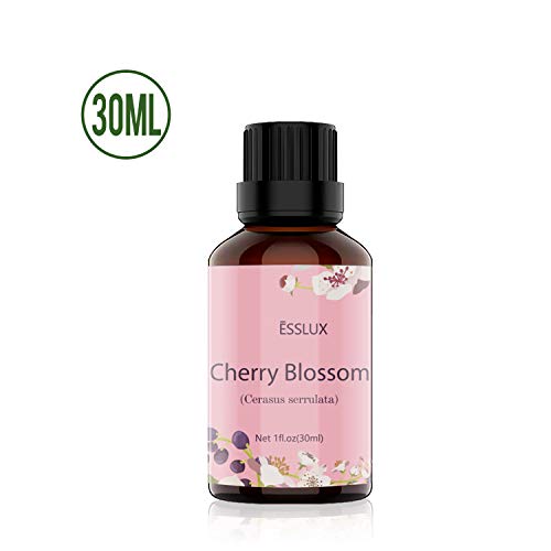 Cherry Blossom Essential Oil, ESSLUX Aromatherapy Oils for Diffuser, Massage, Soap, Candle Making