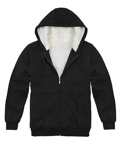 Collections Etc Ultra Soft Sherpa Lined Zip-Up Hooded Sweatshirt