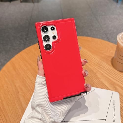 Coque Samsung S24 Ultra givrée rouge avec chargement sans fil