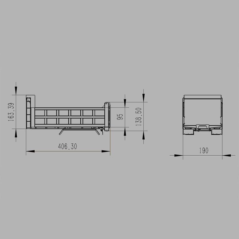 TOUCAN RC HOBBY 1/14 Scale LESU RC Truck 6x6 Metal Hydraulic Dump Box Bucket Handmade DIY for Tamiya Model Car