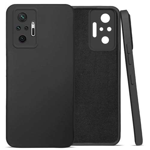 Image of Jkobi Back Cover Case for Xiaomi Mi Redmi Note 10 Pro | 10 Pro Max (Matte Finish with Inside Fiber Cloth |Black)