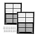 MHirmosy 2 Pcs Black Shed Windows 18