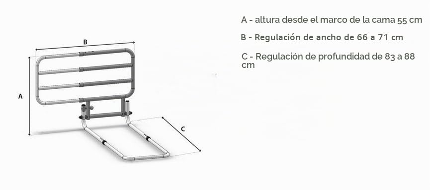 Barandilla Abatible Extensible Universal para Cama de Adulto