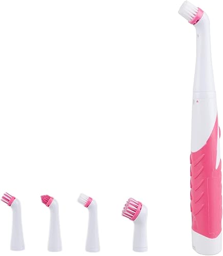 Cepillo de limpieza eléctrico con cabezales de cepillo múltiples 4 en 1, cepillo motorizado inalámbrico para interiores y hogar, para baño, inodoro,