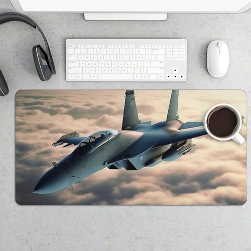 Desk Pad Protector 24x12 Inch Extended Aircraft Fighter Jets Mouse Mat miniatura 1