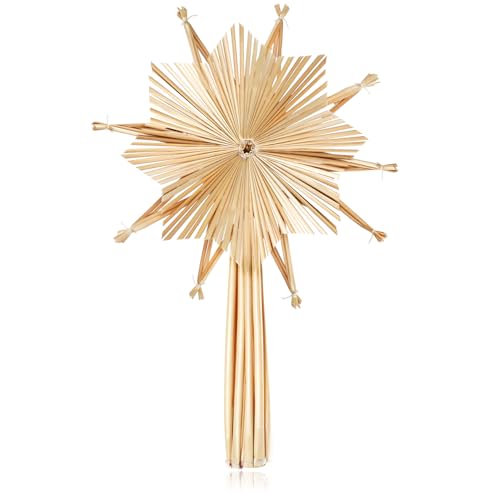Arbre de Noël en Paille, Arbre de Noël Étoile de Paille pour Noël, Arbre de Sapin pour Votre Arbre de Noël, 24,5 cm