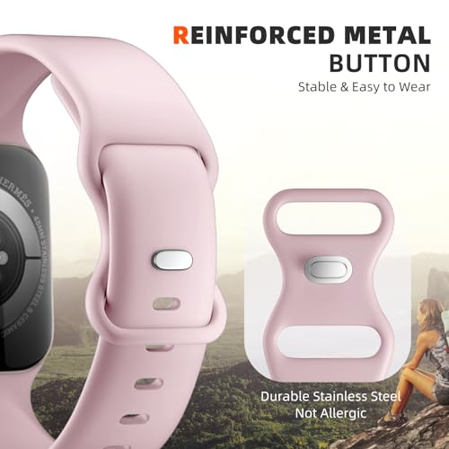 Maledan Compatible with Apple Watch Bands for Women Men 49mm 44mm 45mm 46mm 38mm 40mm 41mm 42mm, Soft Silicone Strap Sport Bands Replacement for iWatch Series 10 9 8 7 6 5 4 3 SE Ultra 2 Accessories - image 4