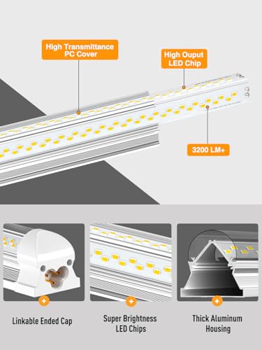 Image of OnlyLux LED Shop Light, 25W 3750LM 6000K Super Bright(6 Pack)
