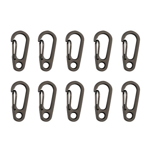 Swatom Mini SF Alloy Carabiner Clip Tiny Spring Snap Hook Carabiners for Paracord Backpack Camping Bottle Using Keychains Accessories