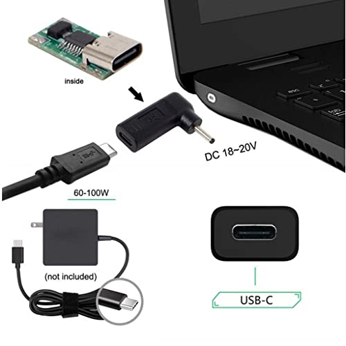 Image of Laptop Chargers & Power Supplies - mm | USB31 TypeC Female to DC30x11mm Male Plug Conventer PD Notebook Adapter