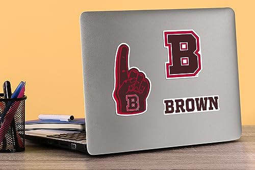 Image of Brown University 9ct Vinyl Large Deluxe Stickers Variety Pack - Laptop, Water Bottle, Scrapbooking, Tablet, Skateboard, Indoor /Outdoor - Set of 9
