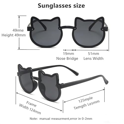 Image of Kids Sunglasses Polarized UV Protection Lovely Pink Cat Girls Sunglasses Kitty Age 2-8 Baby