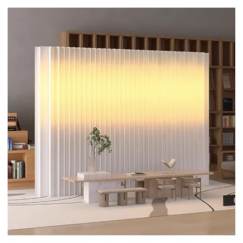 DUHTFCY Paper Room Divider Wall, Paper Partition with LED Light,
