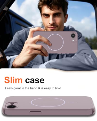 Image of Magnetic for iPhone 17e Case /iPhone 16e Case,Shockproof Matte Case,Lavender