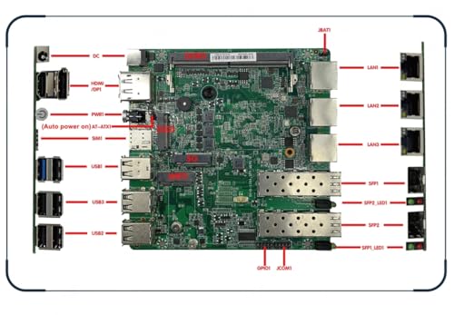 Image of Mini PC N150 Firewall Hardware Inter 82599ES 2 x 10GbE SFP+, 3 x i226V 2.5GbE LAN OPNsense Appliance,AES-NI, 2HD,NO RAM NO SSD