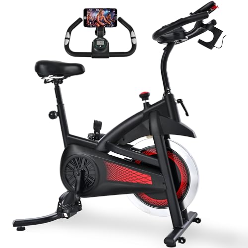 Image of Exercise Bike Stationary Bike Indoor Cycling Bicycle for Home Gym Spinning Bike 300 lbs Weight Capacity Adjustable Seat /Handlebar for Office Cardio Workout