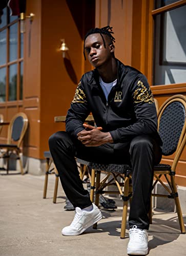 Image of MANTORS Men's Hooded Athletic Tracksuit Full Zip Casual Jogging Gym Sweat Suits