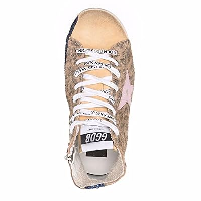Golden Goose Francy Leopard Print スエードアッパー スエードトゥ ラミネートスター グリッターリスト レディーススニーカー GWF00113.F001917.81279