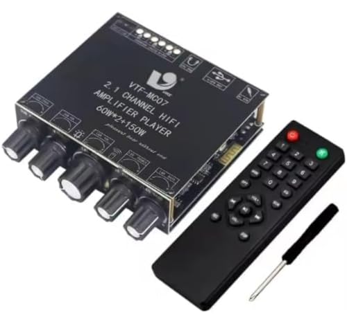 Image of VTF-MC07 Amp Board 60 * 2W+160W Power AMP Module TPA3116*2 Stereo BT5.3 Home Theater Music Audio, BT /USB /AUX /Eq Remote USB HiRes files support FLAC WMA WAV APE M4A ALAC AMR DTS Apple Music support