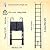 10.5ft Telescopic Folding Ladder Extension Aluminum 3.2m Black Straight Ladder with 2 Roof Hooks Attic Telescoping Ladder Portable Foldable Anti-Slip Multi-Purpose EN131 Safe Standard MAX Load 330LB …