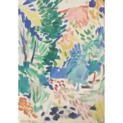 Peinture abstraite paysage coloré rétro pour réveiller les murs de votre salon