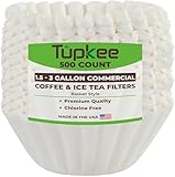 Tupkee Extra Large Coffee Filters - (13.75 Inch x 5.25 Inch) Premium, Big, Tall for Bunn 1.5 to 3 Gallon Commercial Coffee & Tea Machines - (500 Count) - Chlorine Free White Commercial Coffee Filters