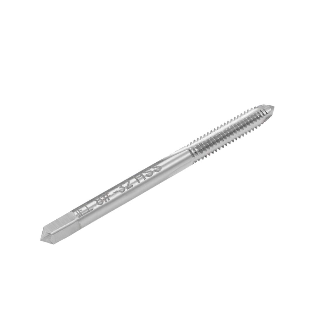 Uxcell #8-32 UNC Machine Tap – 2B Class, 3-Flute HSS Threading Tool – 2-Pack, 54mm Overall Length