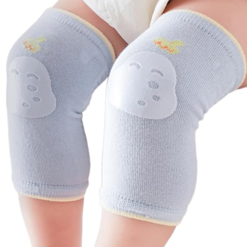 Hermosas almohadillas de arrastre para bebés 1 par de calcetines de aprendizaje para niños pequeños, diseño transpirable, protección para la rodilla, engranaje protector para bebé para correr, azul