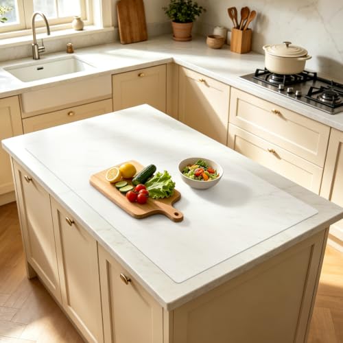 Extra Large Silicone Mat for Kitchen Counter 36" x 24" Silicone Table Mat for Resin Workbench Mat Heat Resistant Mat Coffee Bar Mat,Translucent