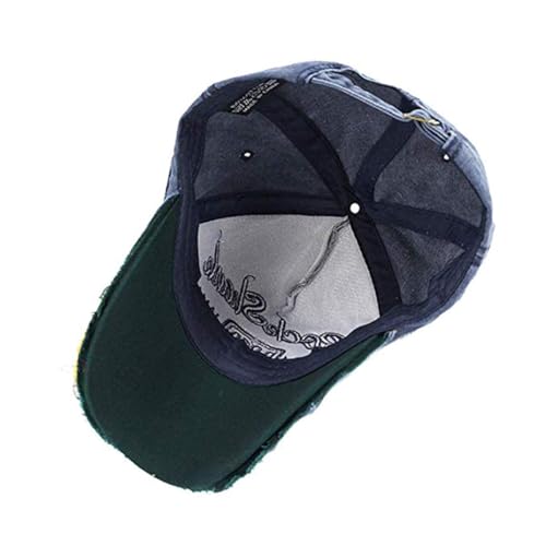 Image of 1969 Denim Washed Stylish Cap for Men Women with Brim (Fit to Head Size - Approx 54CM to 60CM)