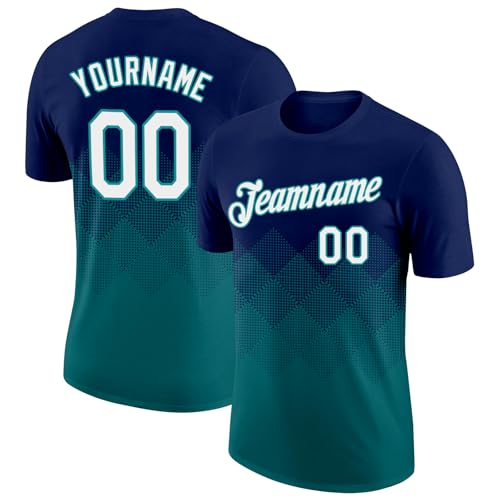 Camisetas de béisbol personalizadas con degradado para hombres, mujeres y niños, uniforme deportivo de softbol con nombre y número impreso miniatura 1