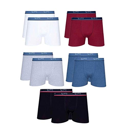 Cuecas boxer Cuecas, Lupo, Masculino, Branco/Azul/Marsala/Cinza/Preto, M