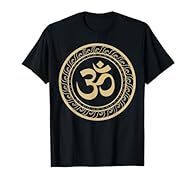 This Om or Aum t-shirt has the symbol that has its roots in Hinduism but is now used in Buddhism, Sikhism and Jainism as well. It represents the oneness of all creation & also of the 3 Hindu Gods Brahma, Vishnu and Shiva. This Sanskrit symbol is the ...